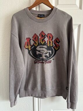 The Wild Collective Gray San Francisco 49ers Unisex Pullover Sweatshirt Size M